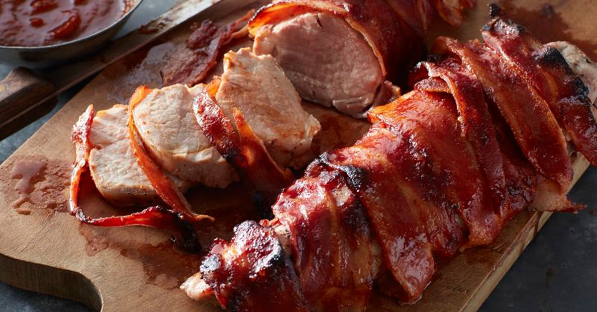 Bacon-Wrapped BBQ Pork Tenderloin